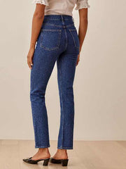 Liza High Rise Straight Jeans