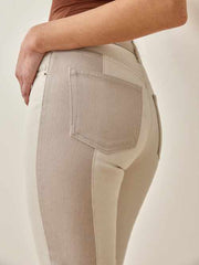 Cynthia Tonal Reworked High Rise Straight Jeans