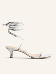 Carina Lace Up Mid Heel Sandal