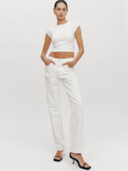 Casey Mid Rise Relaxed Straight Jeans