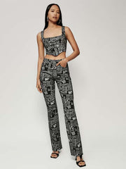 Raya Style Zine Denim Bustier Top