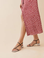Dani Asymmetrical Block Heel Sandal