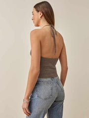 Vittorio Cashmere Halter Sweater