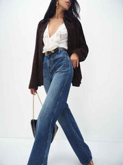 Alyssa Stretch High Rise Wide Leg Long Jeans
