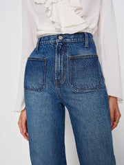 Alyssa Stretch High Rise Wide Leg Long Jeans