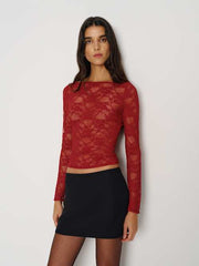 Adriano Lace Knit Top
