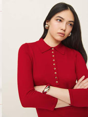 Luell Regenerative Merino Polo Mini Dress