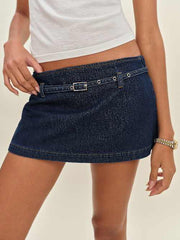 Khloe Low Rise Denim Skort