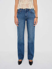 Elton Mid Rise Super Stretch Straight Jeans