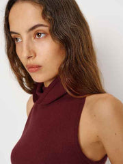 Marcy Cashmere Turtleneck Tank