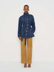 Drina Belted Denim Jacket