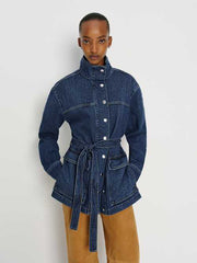 Drina Belted Denim Jacket
