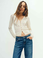 Lowen Regenerative Wool Embroidered Cardigan