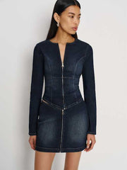 Sunna Super Stretch Denim Mini Skirt