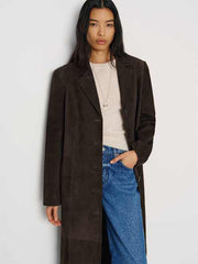 Veda Penny Oversized Suede Coat