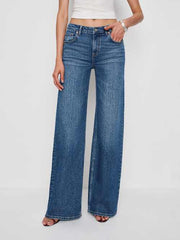 Greta Super Stretch Low Rise Wide Leg Long Jeans