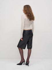 Veda Gisele Leather Low Rise Bermuda Short