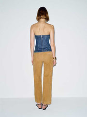 Gabbriette Stretch Denim Top