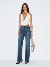 Hunter Stretch Mid Rise Wide Leg Jeans