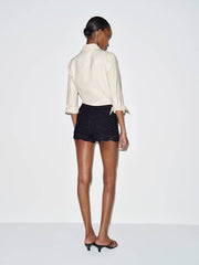 Donya Cotton Crochet Shorts