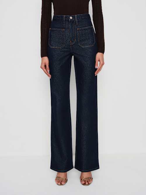 Alyssa Stretch High Rise Wide Leg Jeans