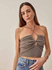 Vittorio Cashmere Halter Sweater