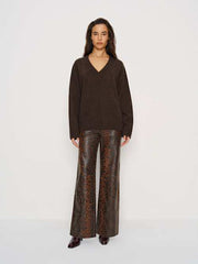 Jadey Cashmere Oversized V-Neck Sweater