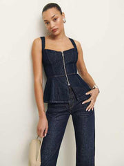 Zeta Denim Top
