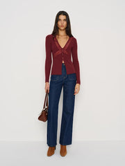 Sunnvia Lace Cashmere Cardigan