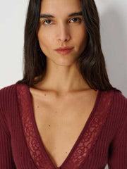 Sunnvia Lace Cashmere Cardigan