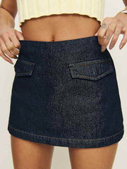 Imogen High Rise Denim Skort