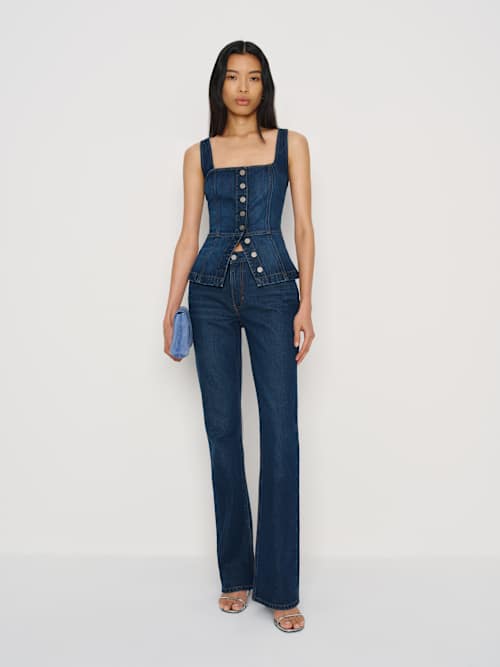 Tilly Stretch Denim Top