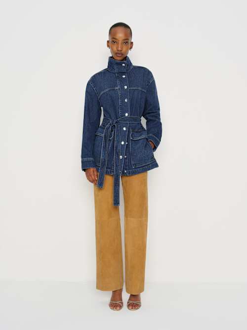Drina Belted Denim Jacket