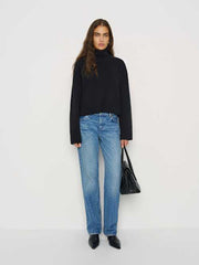 March Regenerative Wool Cropped Turtleneck