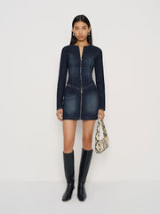 Sunna Super Stretch Denim Mini Skirt