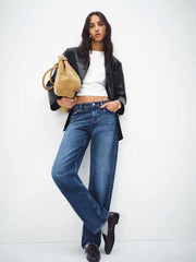 Charlee Low Rise Straight Leg Long Jeans