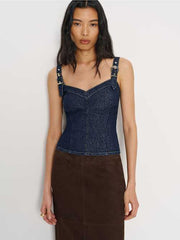 Vickie Denim Top