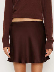 Brandy Silk Skirt