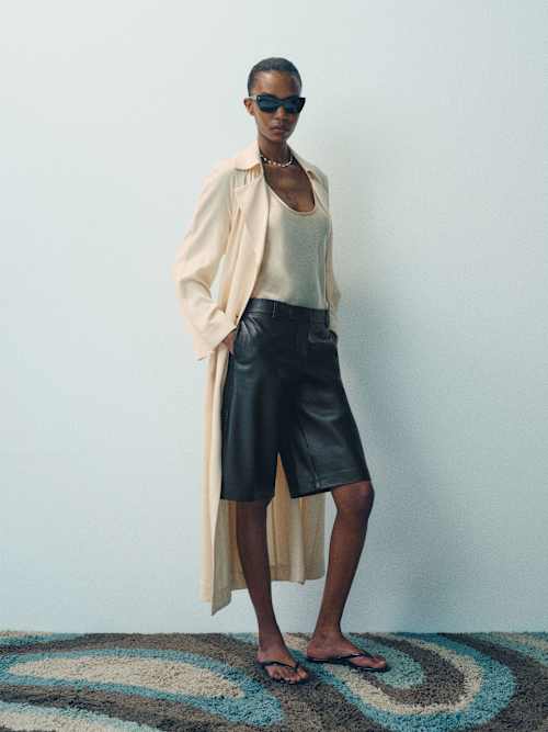 Veda Gisele Leather Low Rise Bermuda Short