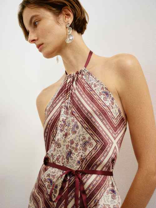 Una Silk Scarf Top