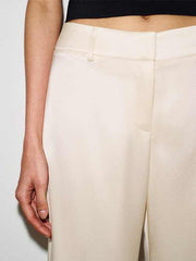 Gisele Satin Low Rise Cropped Pant