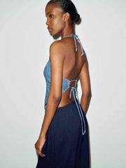 Dana Denim Halter Top