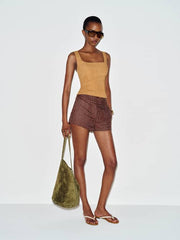 Clarence Suede Top
